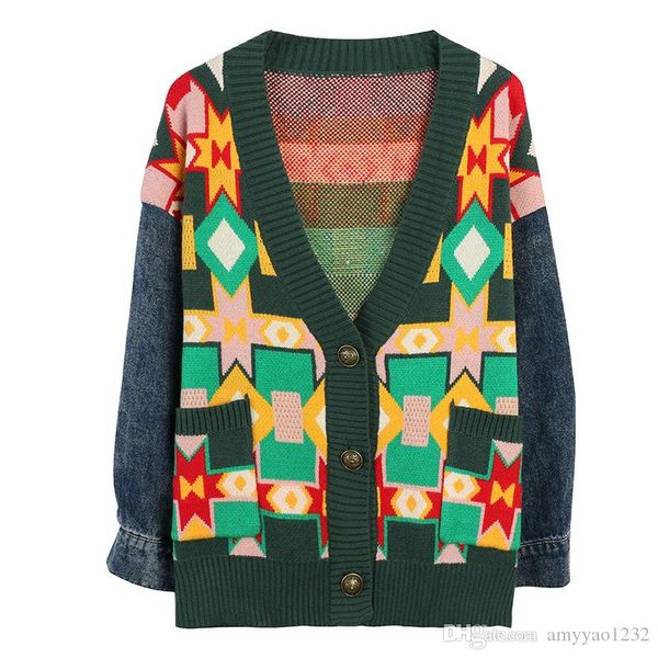 826 2019 осень флора печати свитер с длинным рукавом v образным вырезом кардиган роскошная мода женская одежда обшитый панелями топ dl, White;black
826 2019 осень флора печати свитер с длинным рукавом v образным вырезом кардиган роскошная мода женская одежда обшитый панелями топ dl, White;black