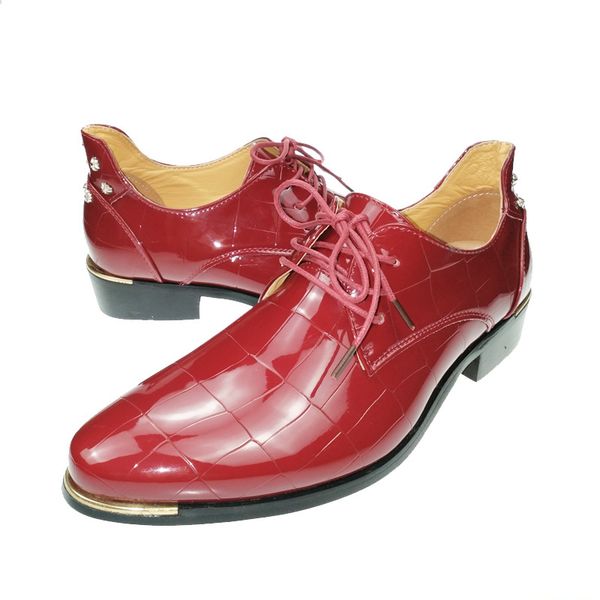spring shiny pu leather dress formal shoes mens pointy toe patent leather business wedding shoes male oxfords shoes red blue, Black
spring shiny pu leather dress formal shoes mens pointy toe patent leather business wedding shoes male oxfords shoes red blue, Black
