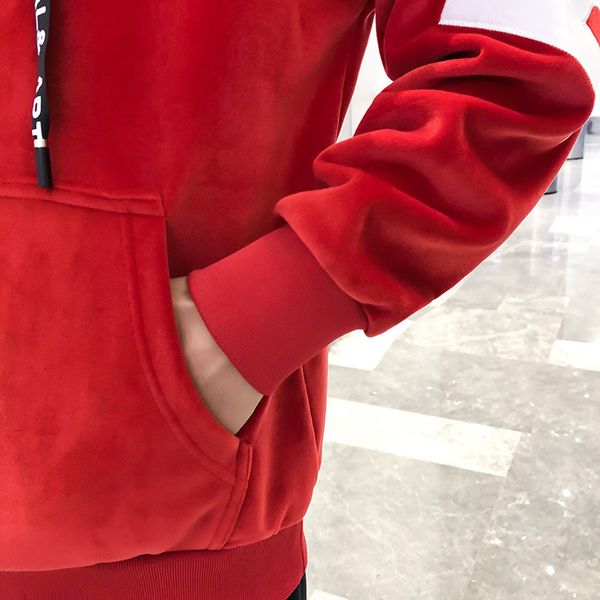 winter gold velvet men hoodie suit men's warm men leisure set plus velvet couples loose-fit hoodie, Black
winter gold velvet men hoodie suit men's warm men leisure set plus velvet couples loose-fit hoodie, Black