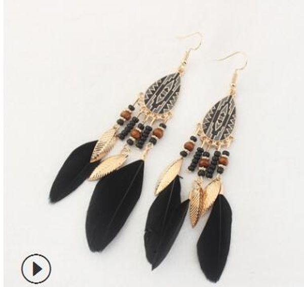 korean fashion retro bead tassel earrings female long section metal leaf feather oil drop earrings ethnic wind earrings wy481, Silver
korean fashion retro bead tassel earrings female long section metal leaf feather oil drop earrings ethnic wind earrings wy481, Silver