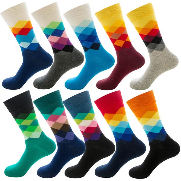 men's happy socks brand quality striped plaid diamond combed cotton gift heart funny corn watermelon lemon tetris for female, Black
men's happy socks brand quality striped plaid diamond combed cotton gift heart funny corn watermelon lemon tetris for female, Black