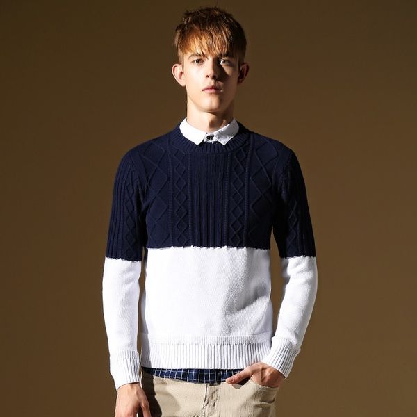 blue and white men pullover sweater o-neck casual young men outwear knitted cotton sweater jumpers teenager fall winter clothing, White;black
blue and white men pullover sweater o-neck casual young men outwear knitted cotton sweater jumpers teenager fall winter clothing, White;black