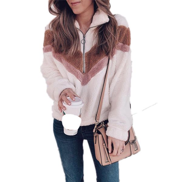 women sweatshirt autumn hoodie casual pullovers winter ladies clothing 2019 zipper patchwork long sleeve
women sweatshirt autumn hoodie casual pullovers winter ladies clothing 2019 zipper patchwork long sleeve