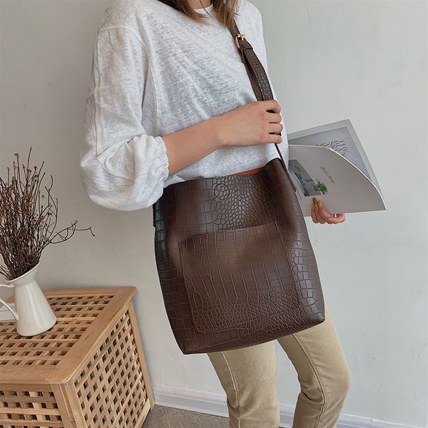 stone pattern pu leather bucket bags for women 2020 solid color crossbody shoulder messenger bag lady quality handbags
stone pattern pu leather bucket bags for women 2020 solid color crossbody shoulder messenger bag lady quality handbags