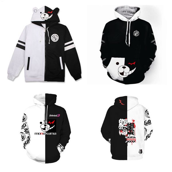 2020 новый danganronpa monokuma косплей костюм толстовка повседневное пальто куртка женщины мужчины черный белый медведь толстовка с капюшон, Black
2020 новый danganronpa monokuma косплей костюм толстовка повседневное пальто куртка женщины мужчины черный белый медведь толстовка с капюшон, Black