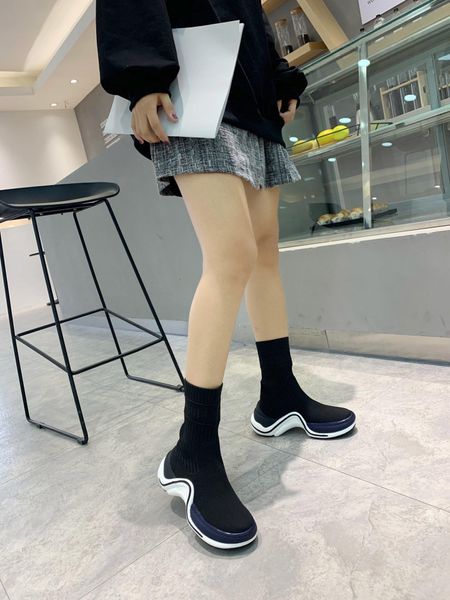2019 new knitted stretch socks shoes short boots women's wild fashion muffin bottom sleeve comfortable casual socks boots boots 277798, Black
2019 new knitted stretch socks shoes short boots women's wild fashion muffin bottom sleeve comfortable casual socks boots boots 277798, Black
