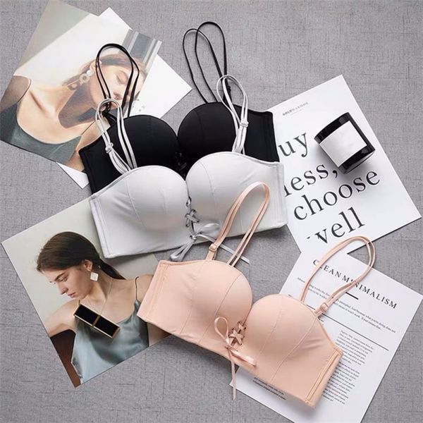 women strapless bras push up padded bralette back closure drawstring underwear brassieres female bra, Red;black
women strapless bras push up padded bralette back closure drawstring underwear brassieres female bra, Red;black