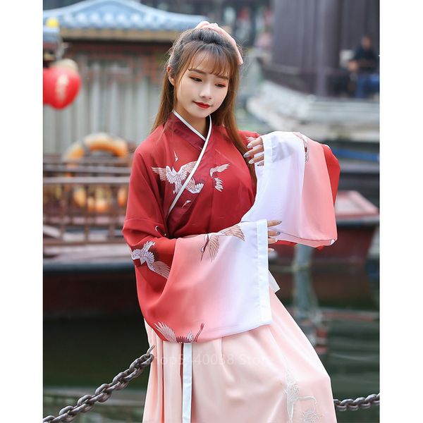 oriental hanfu women chinese traditional costume fairy stage dance dress outfit crane folk embroidery vintage new year tang suit, Blue
oriental hanfu women chinese traditional costume fairy stage dance dress outfit crane folk embroidery vintage new year tang suit, Blue