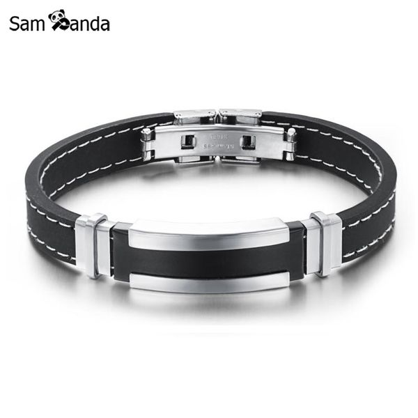 2018 vintage male leather bracelet for men women stainless steel cuff wristband bangles bracelets rubber belt bangle, Golden;silver
2018 vintage male leather bracelet for men women stainless steel cuff wristband bangles bracelets rubber belt bangle, Golden;silver