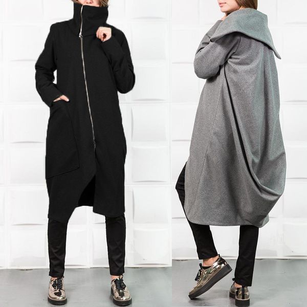 zanzea fashion women autumn turtleneck long sleeve sweatshirt coats zipper long jackets casual irregular outwear winter coats, Black;brown
zanzea fashion women autumn turtleneck long sleeve sweatshirt coats zipper long jackets casual irregular outwear winter coats, Black;brown