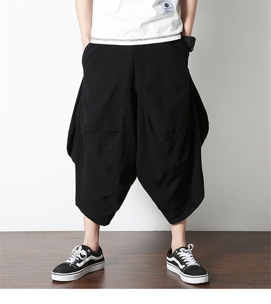 new hip hop baggy cotton linen harem pants men plus size wide leg trousers new boho casual pants cross-pants, Black
new hip hop baggy cotton linen harem pants men plus size wide leg trousers new boho casual pants cross-pants, Black