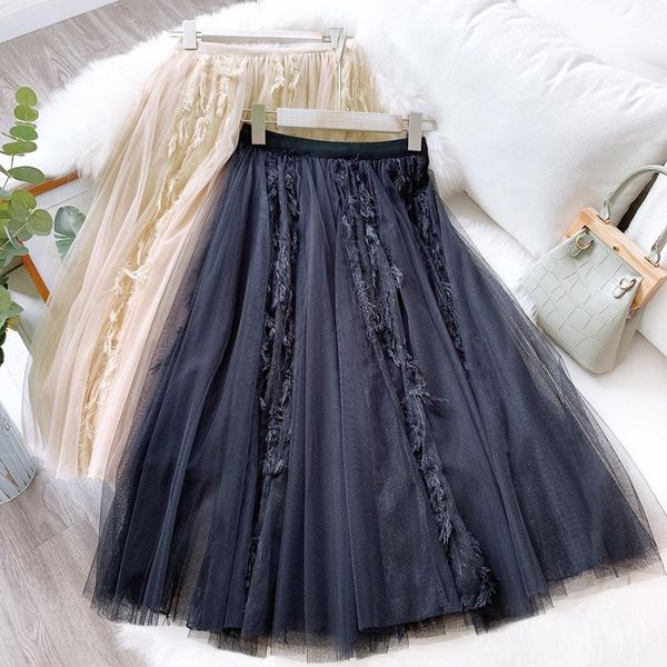 skirts realeft spring summer 2021 elegant lace mesh a-line women korean style elastic high waist long pleated tassel, Black
skirts realeft spring summer 2021 elegant lace mesh a-line women korean style elastic high waist long pleated tassel, Black