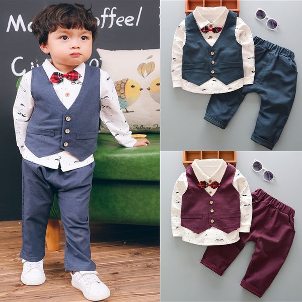 2 colors shirt+vest+trousers 3 piece sets kids clothes suit bow shirt solid trousers birthday dress kids designer clothes dhl jy199, White
2 colors shirt+vest+trousers 3 piece sets kids clothes suit bow shirt solid trousers birthday dress kids designer clothes dhl jy199, White