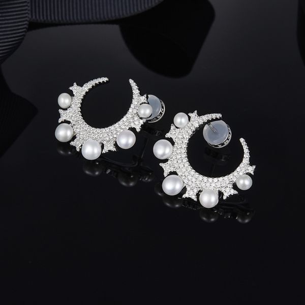 a-gift jewelry 925 hoop pearl earrings for women earring fashion charm jewelry gifts lady, Golden;silver 
a-gift jewelry 925 hoop pearl earrings for women earring fashion charm jewelry gifts lady, Golden;silver