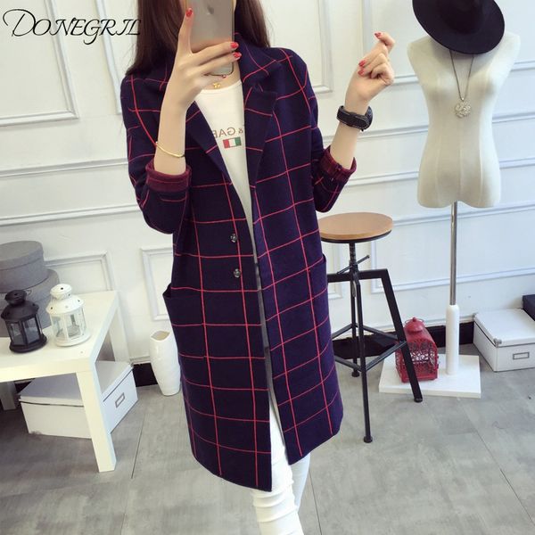2019 female spring/autumn new knitted coat women loose long sleeve plaid sweater coat women large size cardigan long, White
2019 female spring/autumn new knitted coat women loose long sleeve plaid sweater coat women large size cardigan long, White