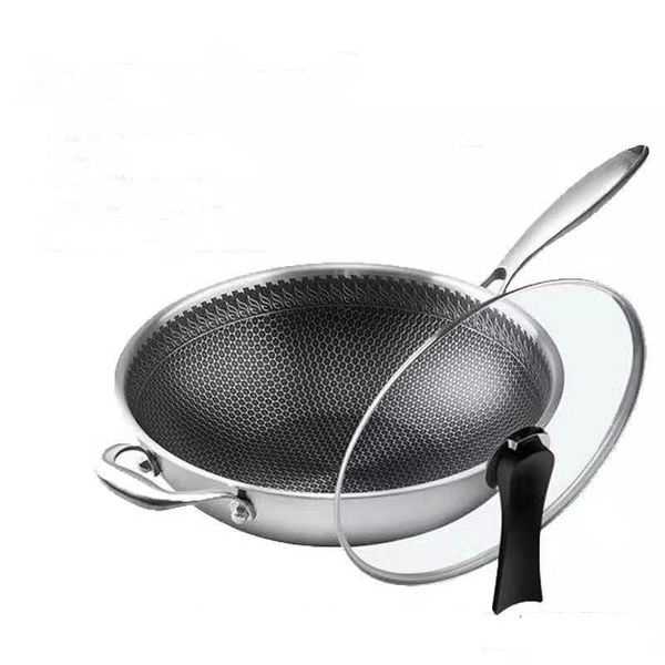 non-stick pan 304 stainless steel wok household less oil smoke induction cooker gas stove special pot
non-stick pan 304 stainless steel wok household less oil smoke induction cooker gas stove special pot