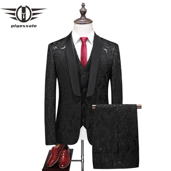 plyesxale big size slim fit floral suit men 2020 stylish mens wedding suits 3 piece party prom dinner suits q954, White;black
plyesxale big size slim fit floral suit men 2020 stylish mens wedding suits 3 piece party prom dinner suits q954, White;black
