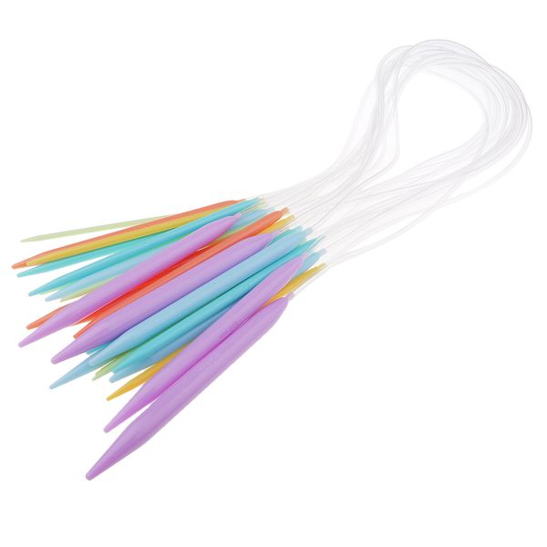 12 sizes plastic circular knitting needles set with tube 3.5mm-12.0mm 80cm, Black;white
12 sizes plastic circular knitting needles set with tube 3.5mm-12.0mm 80cm, Black;white