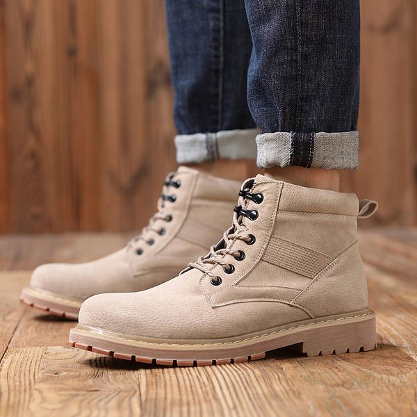 2019 new shoes genuine pigskin leather high boots man working shoe winter warm boot 2019 round head ankle boot rubber outsole, Black
2019 new shoes genuine pigskin leather high boots man working shoe winter warm boot 2019 round head ankle boot rubber outsole, Black