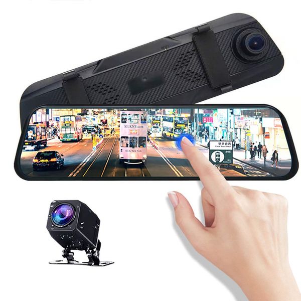 10" big touch screen car dvr mirror stream media dashcam rearview video recorder front 170° rear 140° wide angle night vision g-sensor
10" big touch screen car dvr mirror stream media dashcam rearview video recorder front 170° rear 140° wide angle night vision g-sensor