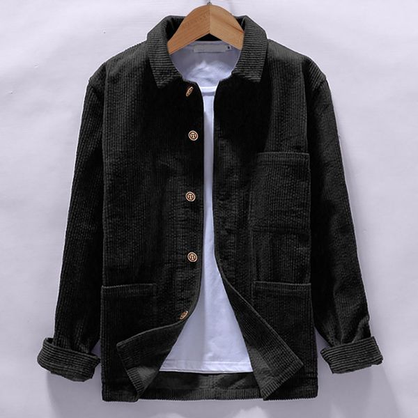 men corduroy shirt 2019 spring autumn fashion brand japan style vintage slim fit male casual long sleeve khaki black green, White;black
men corduroy shirt 2019 spring autumn fashion brand japan style vintage slim fit male casual long sleeve khaki black green, White;black