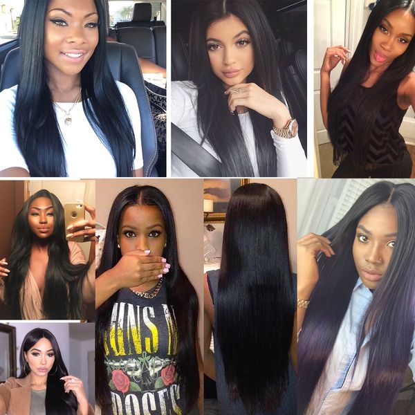 human hair wigs for women non remy 4Ã4 lace closure wig with baby hair brazilian straight wig hair natural color, Black
human hair wigs for women non remy 4Ã4 lace closure wig with baby hair brazilian straight wig hair natural color, Black