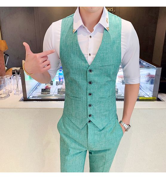suit vest men slim fit suits waistcoat colete masculino royal blue green maglia uomo korean design blazer formal vest summer, Black;white
suit vest men slim fit suits waistcoat colete masculino royal blue green maglia uomo korean design blazer formal vest summer, Black;white