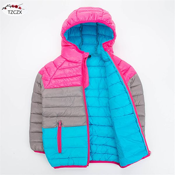 children girl's down & parkas clothing striped hooded outerwear kids girl's jackets coats for 5-9 years, Blue;gray
children girl's down & parkas clothing striped hooded outerwear kids girl's jackets coats for 5-9 years, Blue;gray