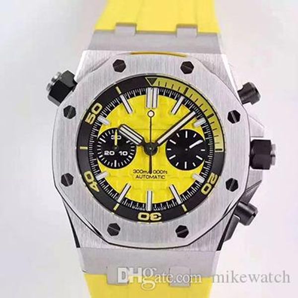 unique design and texture royal oak offshore 44mm five hands yellow dial mens watch man watches quartz chronograph wristwatches, Slivery;brown
unique design and texture royal oak offshore 44mm five hands yellow dial mens watch man watches quartz chronograph wristwatches, Slivery;brown