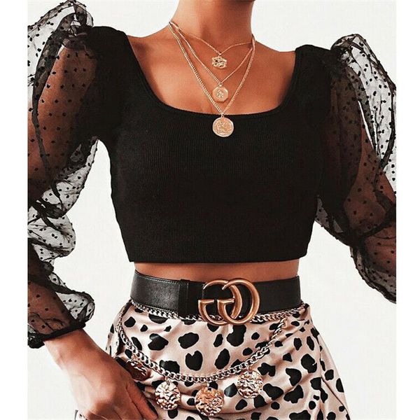 женская сексуальная бинты puff sleeve crop top ladies sheer сетки тенниска femme дамы party club tee горошек тенниску streetwear, White
женская сексуальная бинты puff sleeve crop top ladies sheer сетки тенниска femme дамы party club tee горошек тенниску streetwear, White