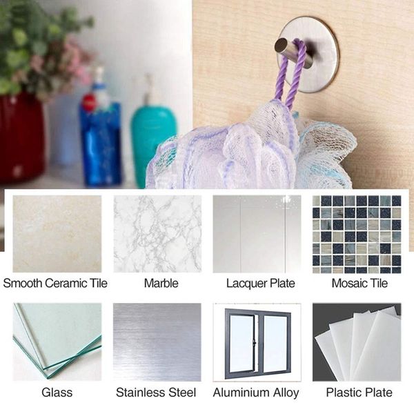self-adhesive towel hook, 304 stainless steel hook hook waterproof bathroom kitchen and bedroom [6 packs
self-adhesive towel hook, 304 stainless steel hook hook waterproof bathroom kitchen and bedroom [6 packs