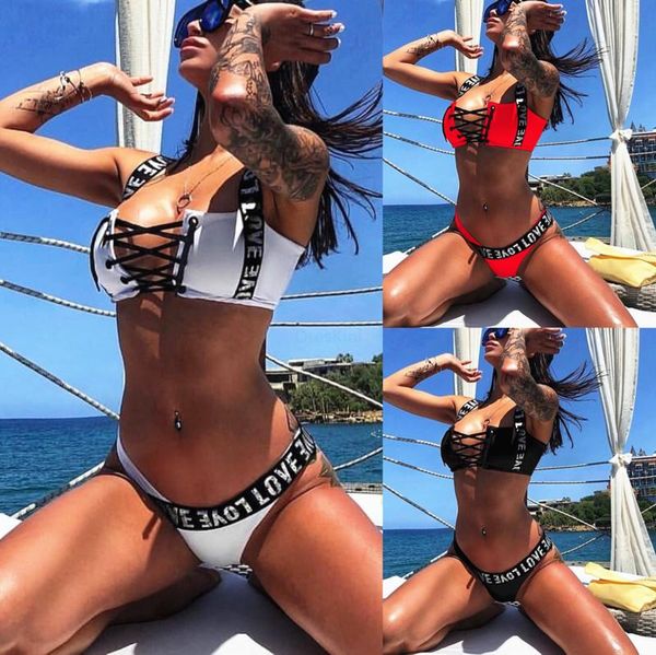 love letters designer women tankinis summer leopard female swim beach bathingsuits 2pcs bikini sets, White;black
love letters designer women tankinis summer leopard female swim beach bathingsuits 2pcs bikini sets, White;black