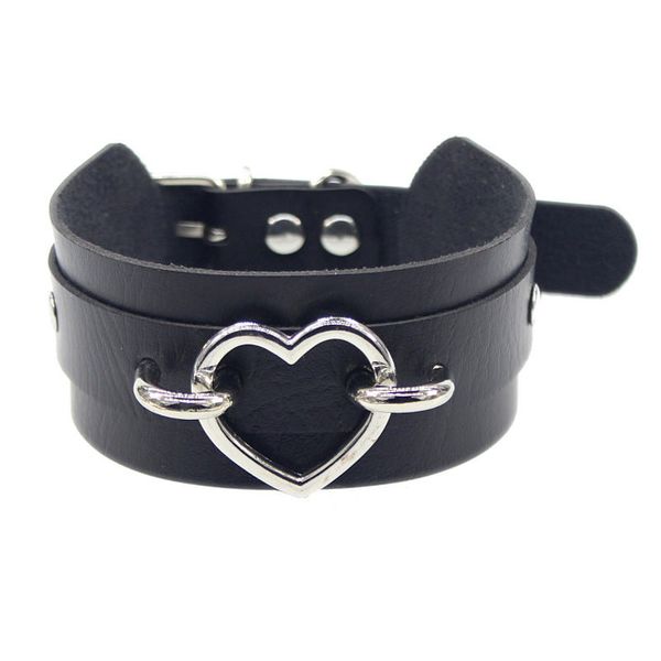 cool handmade heart choker necklace metal pu leather collar bondage harness chocker on neck necklaces bijoux jewelry for women, Golden;silver
cool handmade heart choker necklace metal pu leather collar bondage harness chocker on neck necklaces bijoux jewelry for women, Golden;silver