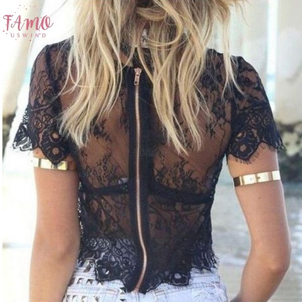 back zipper lace hollow summer women short sleeve elegant crochet crop hollow out tank new, White
back zipper lace hollow summer women short sleeve elegant crochet crop hollow out tank new, White