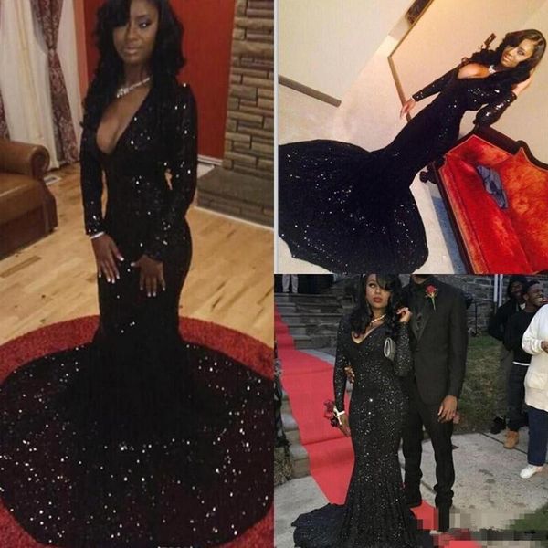 bling mermaid black girls sequins prom dress south african long sleeves formal graduation evening party gown plus size custom made, Black;red
bling mermaid black girls sequins prom dress south african long sleeves formal graduation evening party gown plus size custom made, Black;red