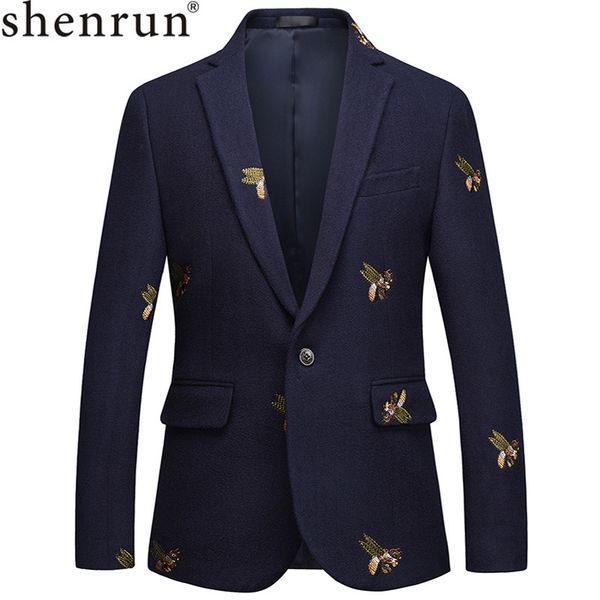 shenrun men jacket blazers navy blue worsted bee embroidery wedding groom suit jackets casual slim plus size blazer, White;black
shenrun men jacket blazers navy blue worsted bee embroidery wedding groom suit jackets casual slim plus size blazer, White;black