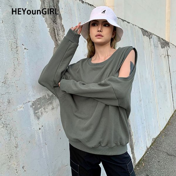 heyoungirl hollow out casual crewneck sweatshit solid harajuku oversized hoodies women autumn long sleeve pullover streetwear, Black
heyoungirl hollow out casual crewneck sweatshit solid harajuku oversized hoodies women autumn long sleeve pullover streetwear, Black