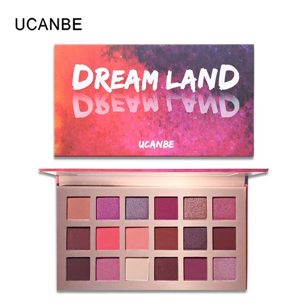 ucanbe brand 18 color dreamland matte shimmer eyeshadow makeup palette waterproof purple pink pigment eye shadow powder cosmetic
ucanbe brand 18 color dreamland matte shimmer eyeshadow makeup palette waterproof purple pink pigment eye shadow powder cosmetic