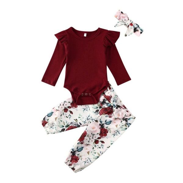 newborn toddler baby girl clothes sets 0-18m ruffle romper floral print long pants outfit clothes, White
newborn toddler baby girl clothes sets 0-18m ruffle romper floral print long pants outfit clothes, White