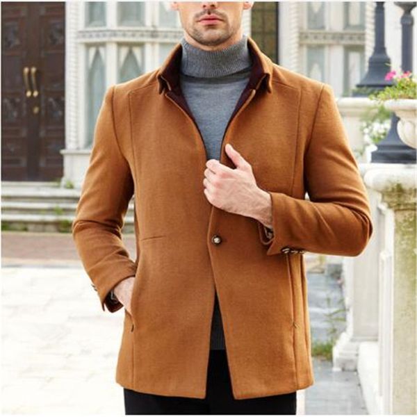 plus size 2018 slim smart casual wool mens coats overcoats fashion winter dress coat mens, Black
plus size 2018 slim smart casual wool mens coats overcoats fashion winter dress coat mens, Black