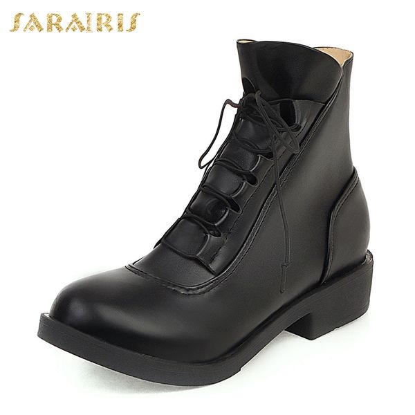 sarairis new fashion big size 34-43 ladies chunky heels cross tied shoes woman casual office autumn spring ankle boots women, Black
sarairis new fashion big size 34-43 ladies chunky heels cross tied shoes woman casual office autumn spring ankle boots women, Black