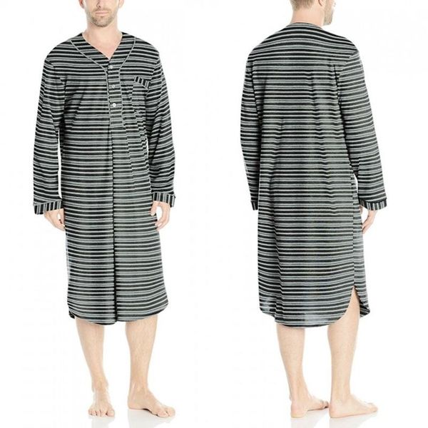 incerun men sleep robes striped long sleeve v neck nightgown leisure breathable bathrobes pajamas men sleepwear long robe s-5xl, Black;brown
incerun men sleep robes striped long sleeve v neck nightgown leisure breathable bathrobes pajamas men sleepwear long robe s-5xl, Black;brown