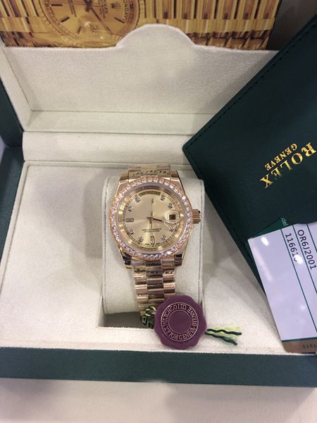 2020 new golden diamond daydate 40mm self-winding mechanical movement dial bezel sapphire original clasp mens watch ing, Slivery;brown
2020 new golden diamond daydate 40mm self-winding mechanical movement dial bezel sapphire original clasp mens watch ing, Slivery;brown