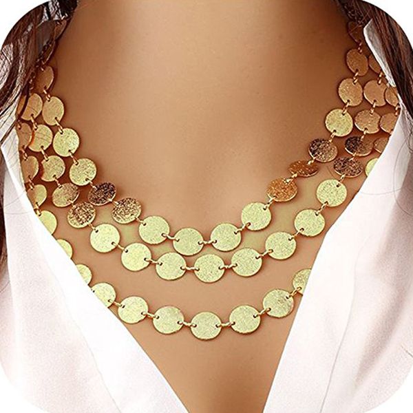 ethnic coins power necklace for women fashion jewelry statement necklace vintage chain round multi-layer choker collar, Silver
ethnic coins power necklace for women fashion jewelry statement necklace vintage chain round multi-layer choker collar, Silver