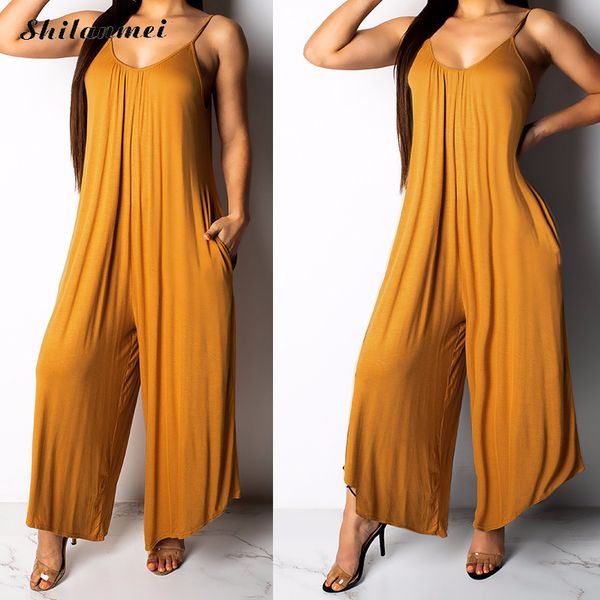 2019 summer fashion women casaul v-neck spaghetti strap solid loose jumpsuits wide leg women solid ropmers overalls, Black;white
2019 summer fashion women casaul v-neck spaghetti strap solid loose jumpsuits wide leg women solid ropmers overalls, Black;white