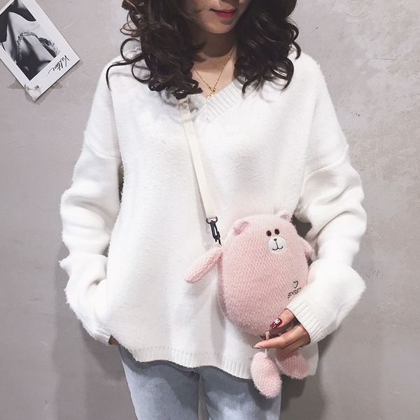 2020 new ladies plush bag korean girl cute bear casual fashion chain messenger bag ladies
2020 new ladies plush bag korean girl cute bear casual fashion chain messenger bag ladies