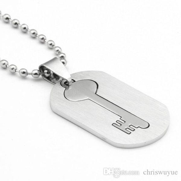 fashion custom made pendants stainless steel silver color men women key lock pendant necklace with chain p02
fashion custom made pendants stainless steel silver color men women key lock pendant necklace with chain p02