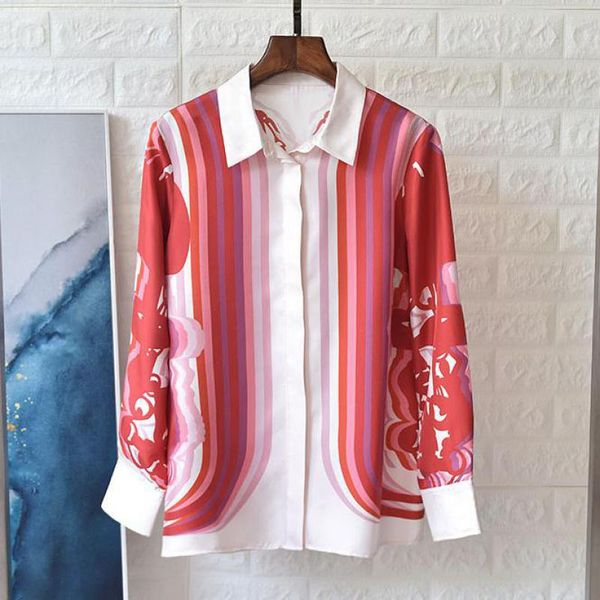 runwaybox designer women silk blouse vintage stripes print long sleeve shirt autumn fashion clothes office lady new, White
runwaybox designer women silk blouse vintage stripes print long sleeve shirt autumn fashion clothes office lady new, White