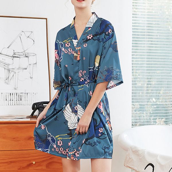 nightwear women sleepwear robe bathrobe belt kimono print sling satin nightdress bride robe plus size peignoir femme, Black;red
nightwear women sleepwear robe bathrobe belt kimono print sling satin nightdress bride robe plus size peignoir femme, Black;red
