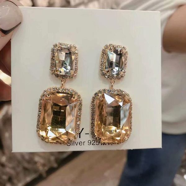 fashion brincos long square crystal earring big geometric dangle earrings for women classic gold purple jewelry, Golden
fashion brincos long square crystal earring big geometric dangle earrings for women classic gold purple jewelry, Golden